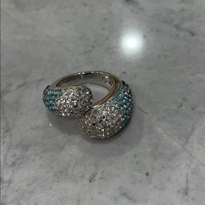 Swarovski Silver / Blue Ring